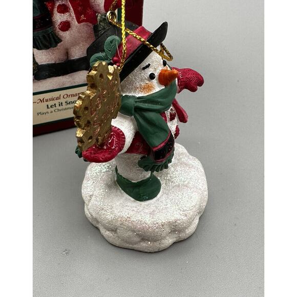 Musical Snowman Ornament Let It Snow Glitter San Francisco Music Co. 1996 - Picture 3 of 8